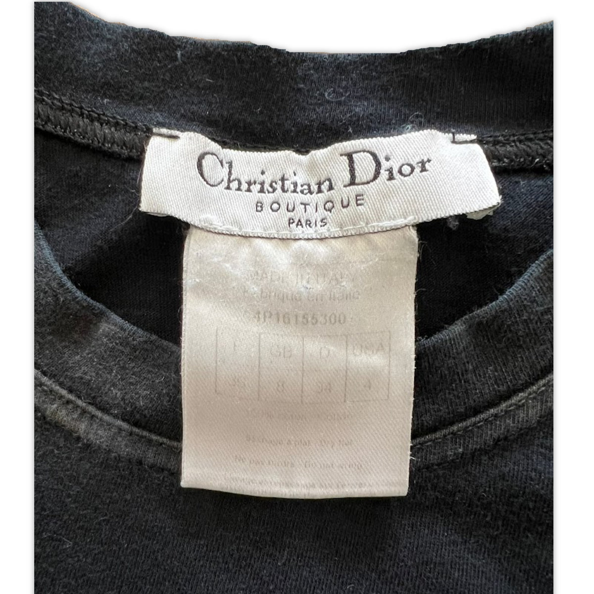 DIOR "J'adore Dior" Black Tank Top| Size US 4
