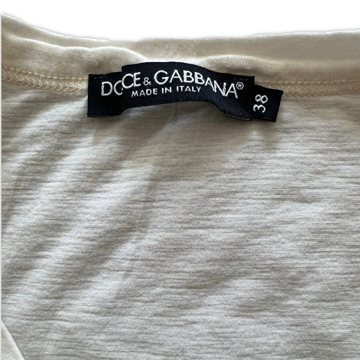 DOLCE & GABBANA Marilyn Monroe Cream Graphic T-Shirt | Size 38 IT