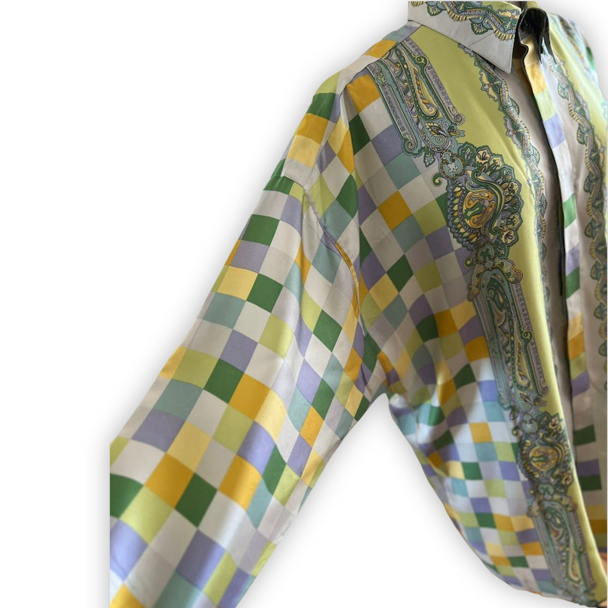 VERSACE Oversized Silk Shirt | Size 46IT