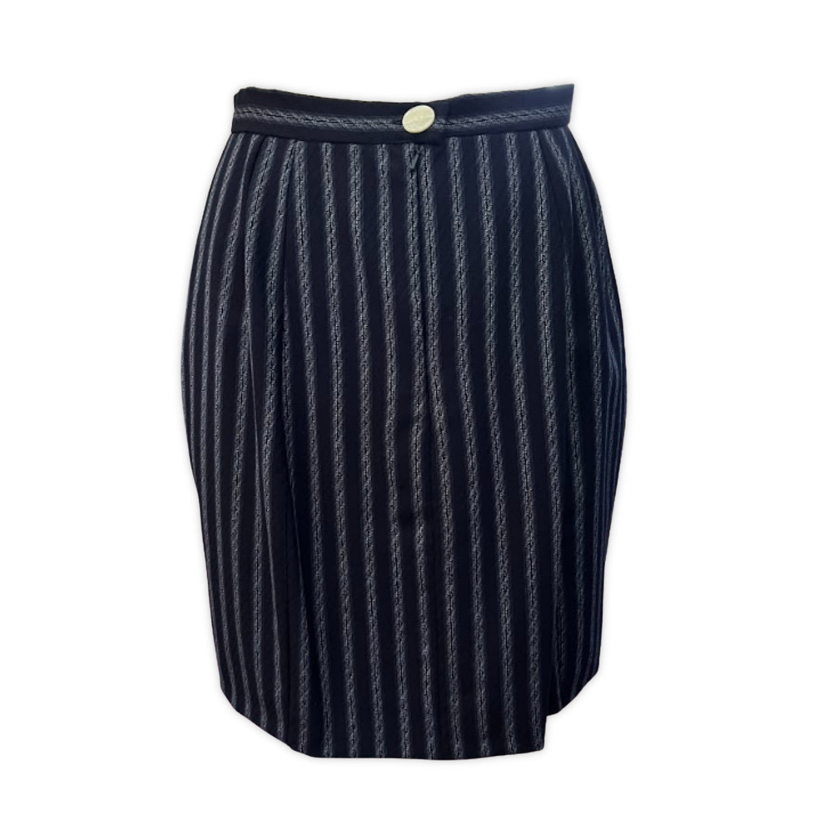 VIVIENNE WESTWOOD Navy Striped Skirt Suit | Size GB 12