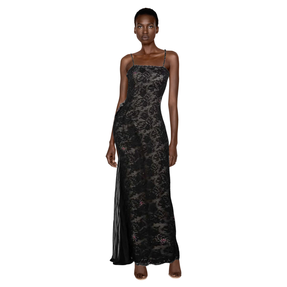 SAKS FIFTH AVENUE Lace Black Gown | Size S/M