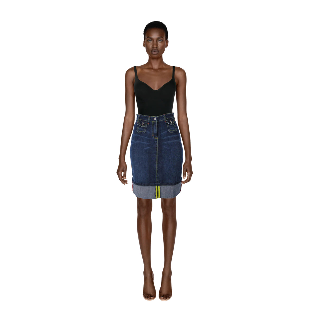 ESCADA Y2K Vintage Sport Dark Wash Denim Skirt | Size 36