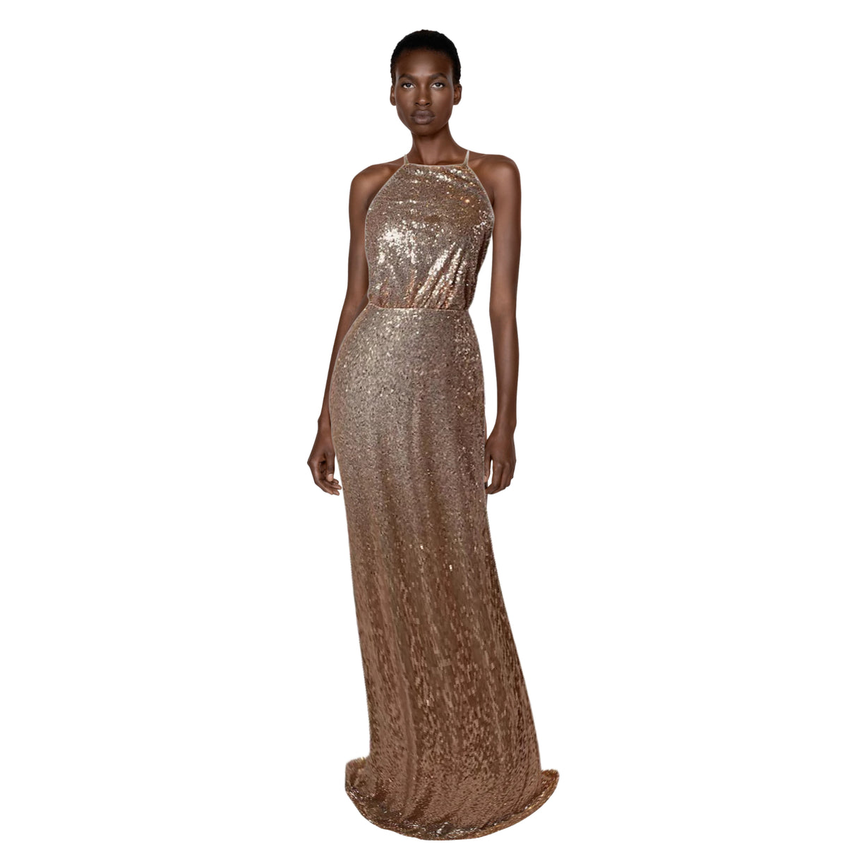 LULU'S Rose Gold Sequin Gown | Size XL