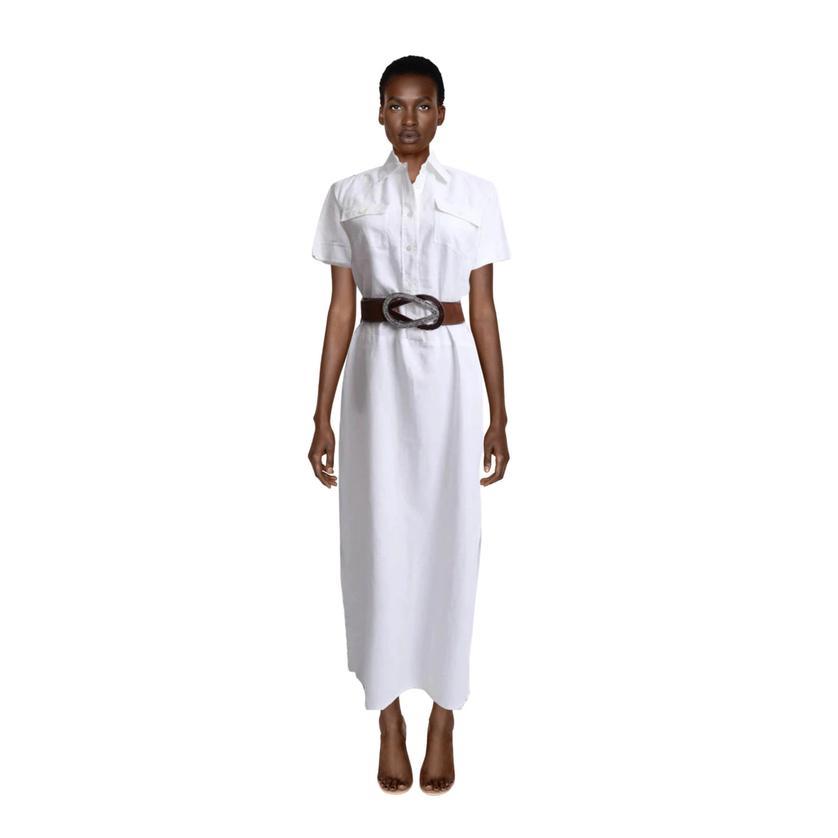 RALPH LAUREN 00's White Linen Dress | Size 4