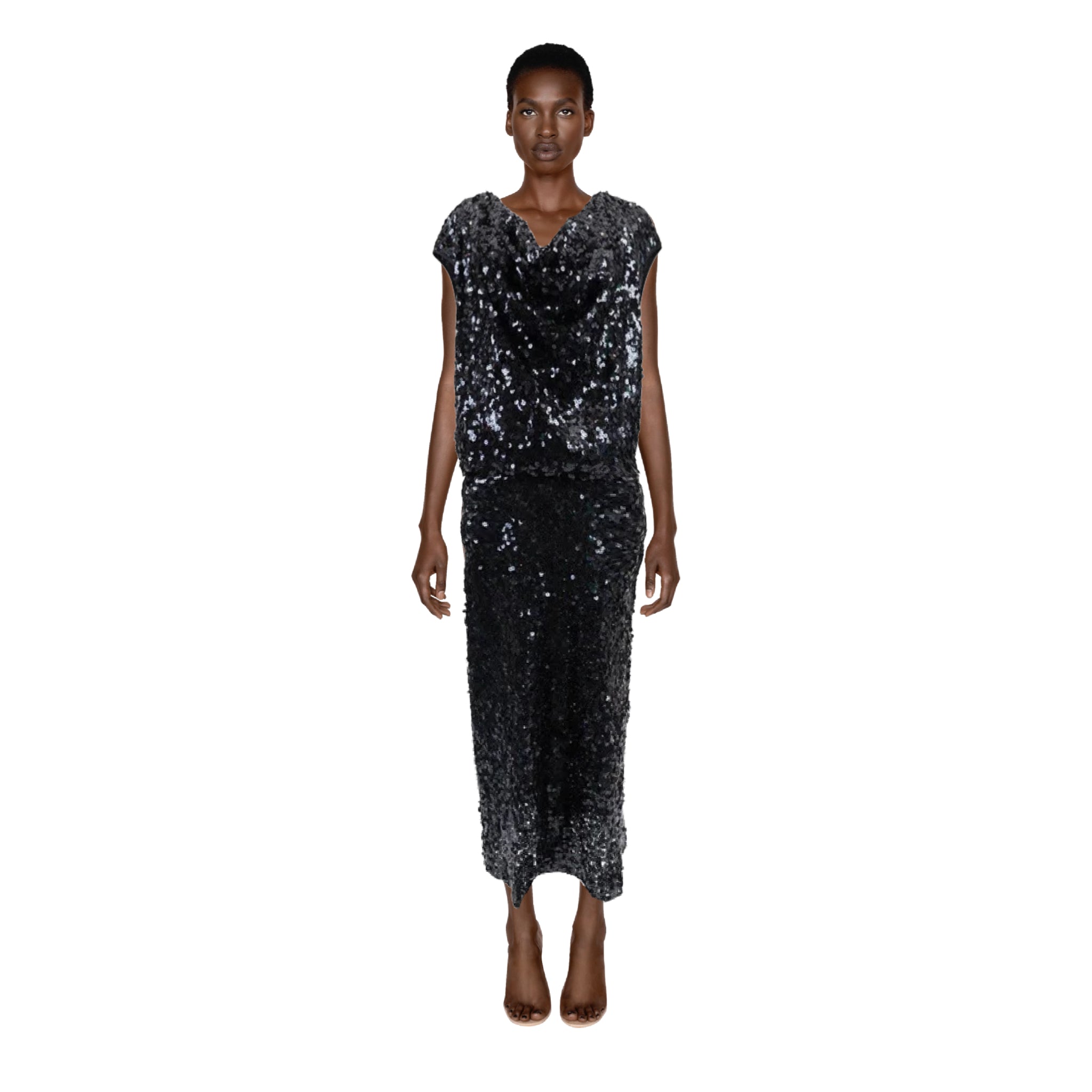 Louis Vuitton Straight-Cut Glitter Dress