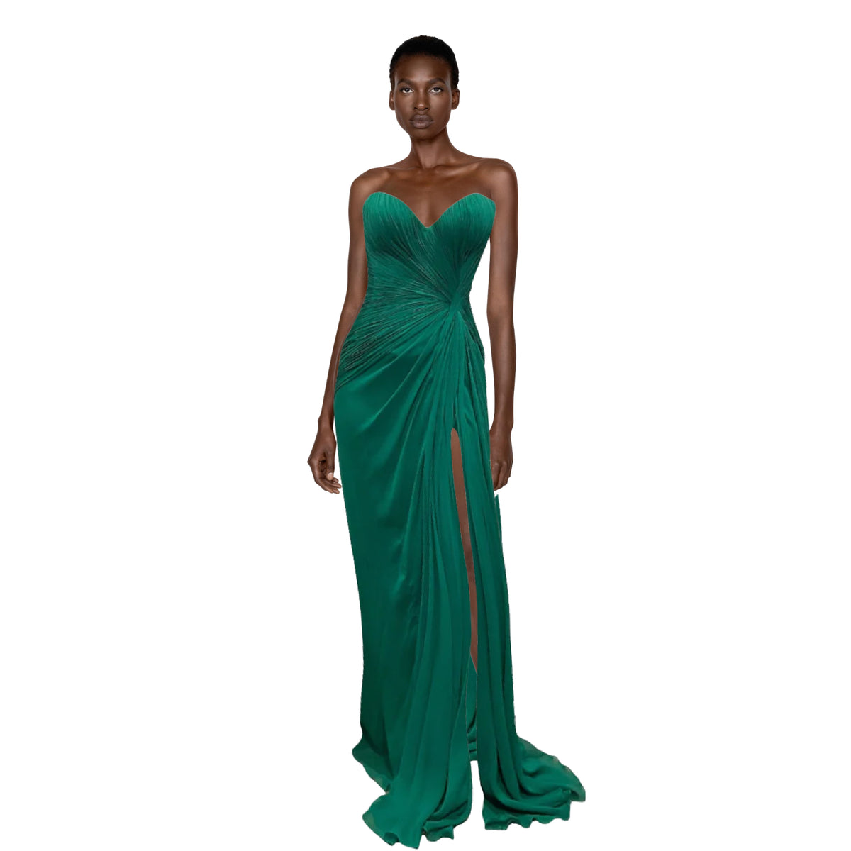 MARK ZUNINO Emerald Evening Dress | Size XS