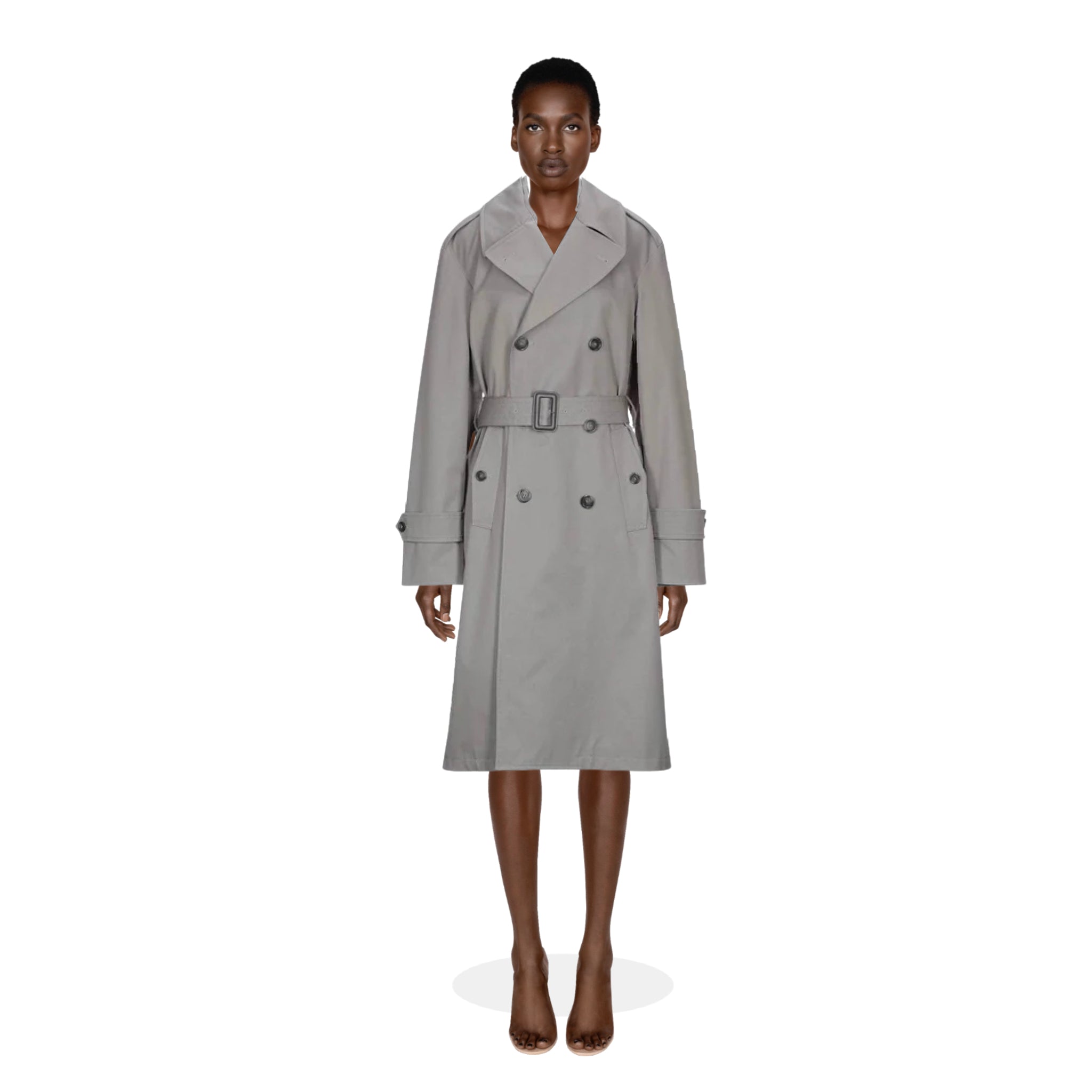 MAISON MARGIELA Grey Cotton Trench Coat | Size US 4 – theREMODA