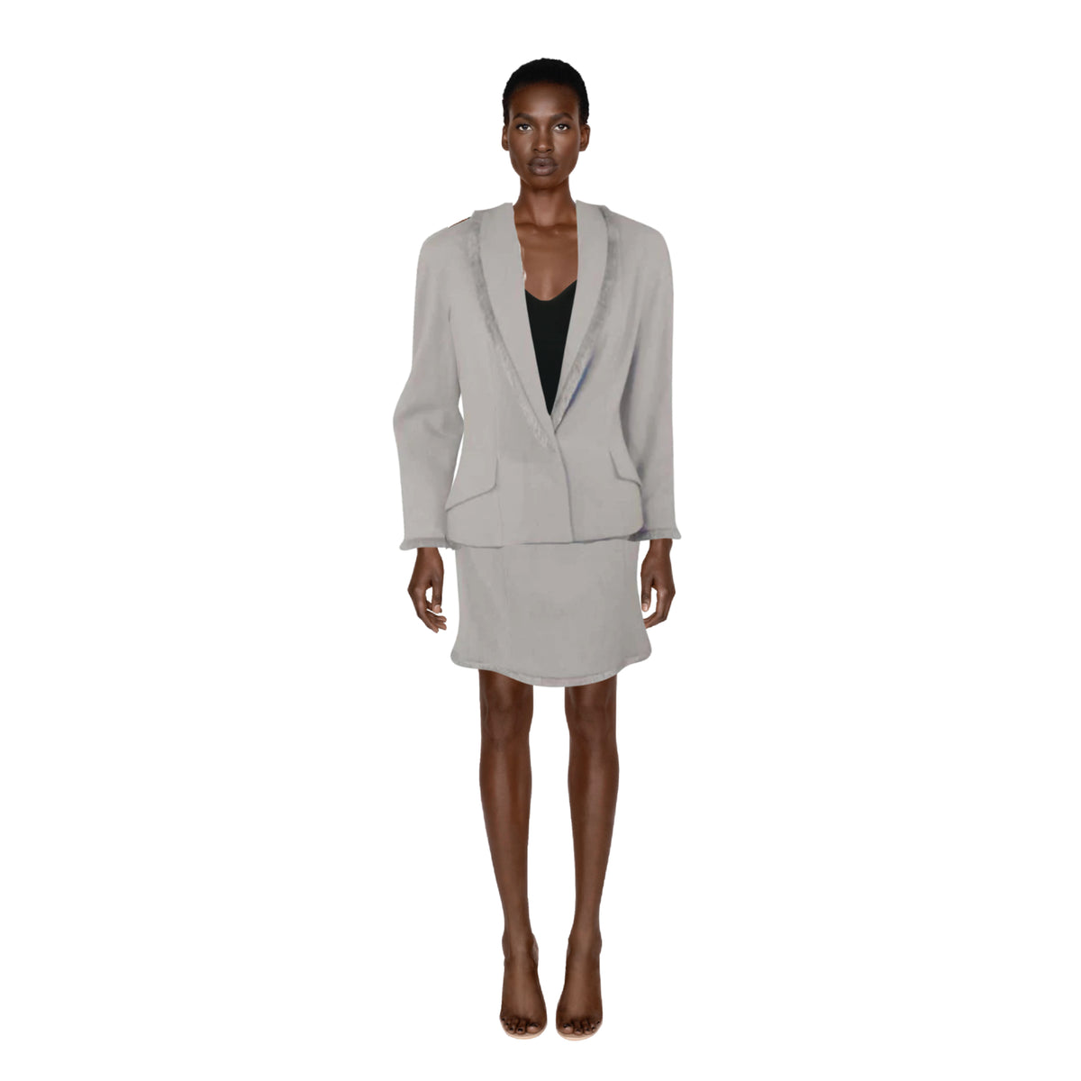 CHRISTIAN DIOR Two-Piece Light Blue Skirt Suit | Size US 10