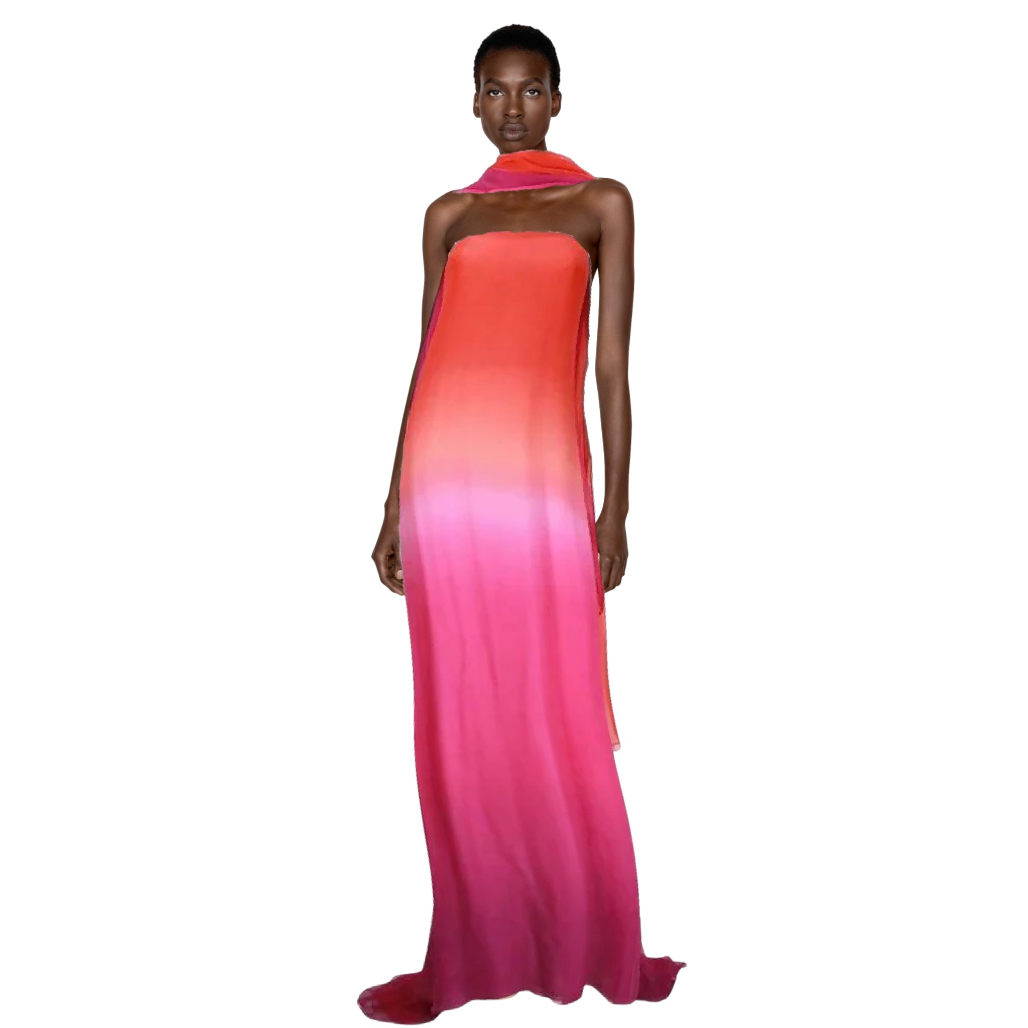 Ombre chiffon clearance gown