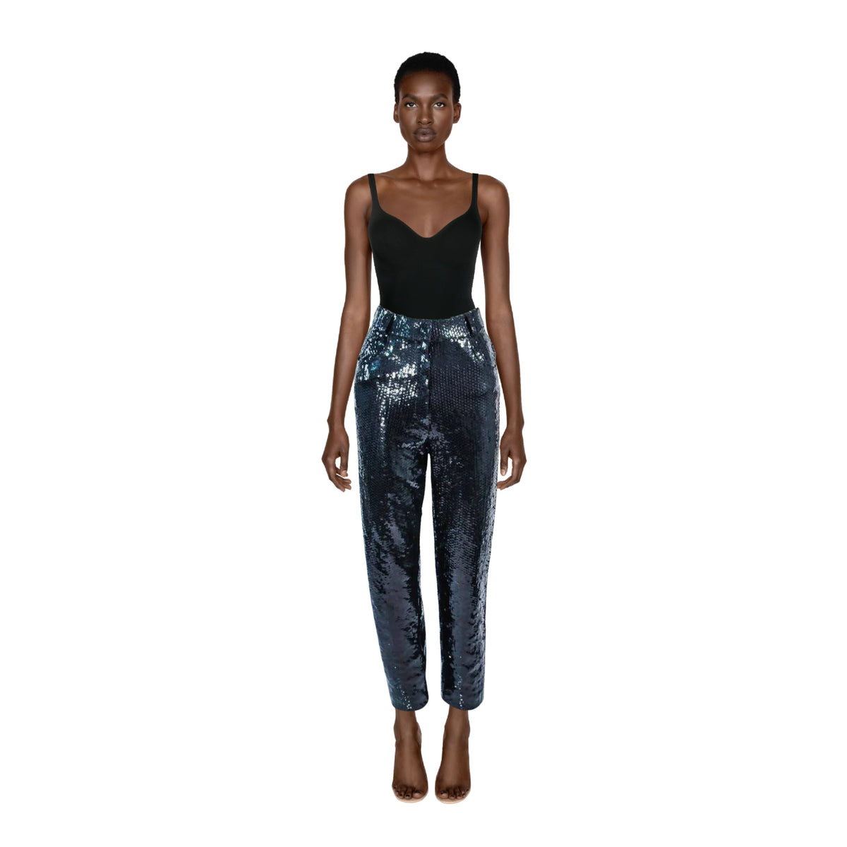 SUITE 101 Black High-Waisted Sequin Pants | Size US 8-10