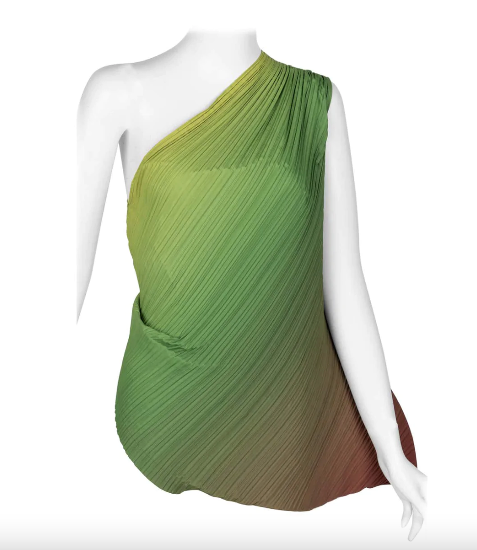Early Issey Miyake 1989 Collection Ombre One Shoulder Top