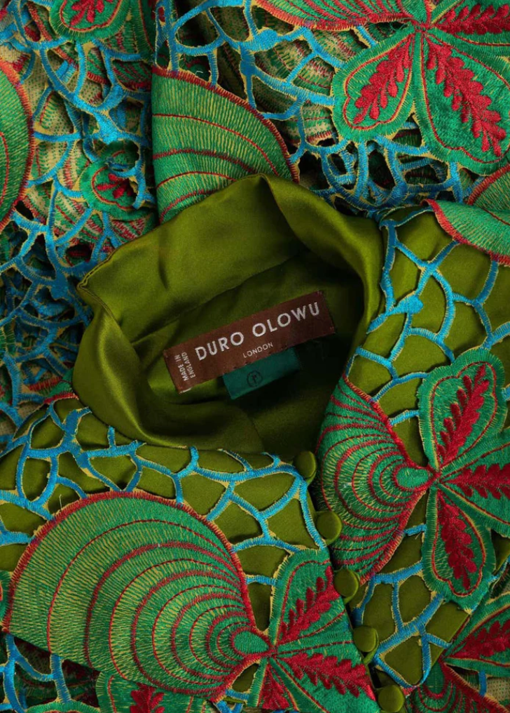 Duro Olowu Cut Out Silk Lace Cape | S/M