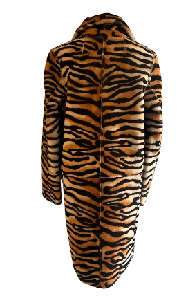 YVES SALOMON Tiger Print Coat | Size 34 - 36
