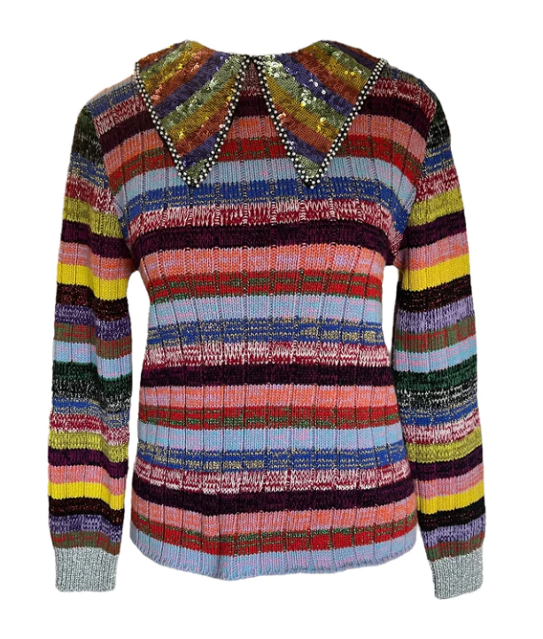 GUCCI Multicolored Knit Sweater | Size XS