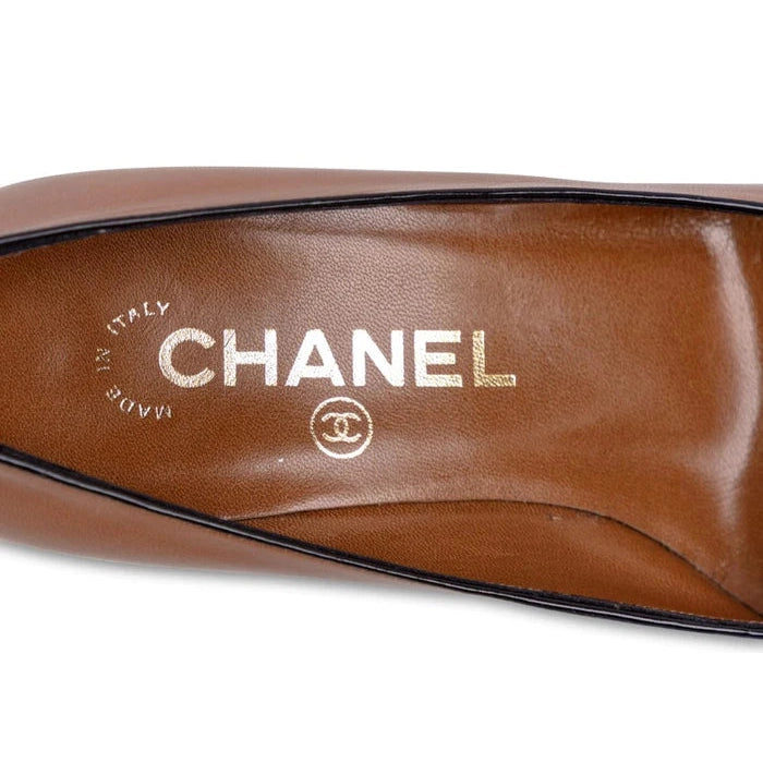 Genuine Chanel beige and black shoes