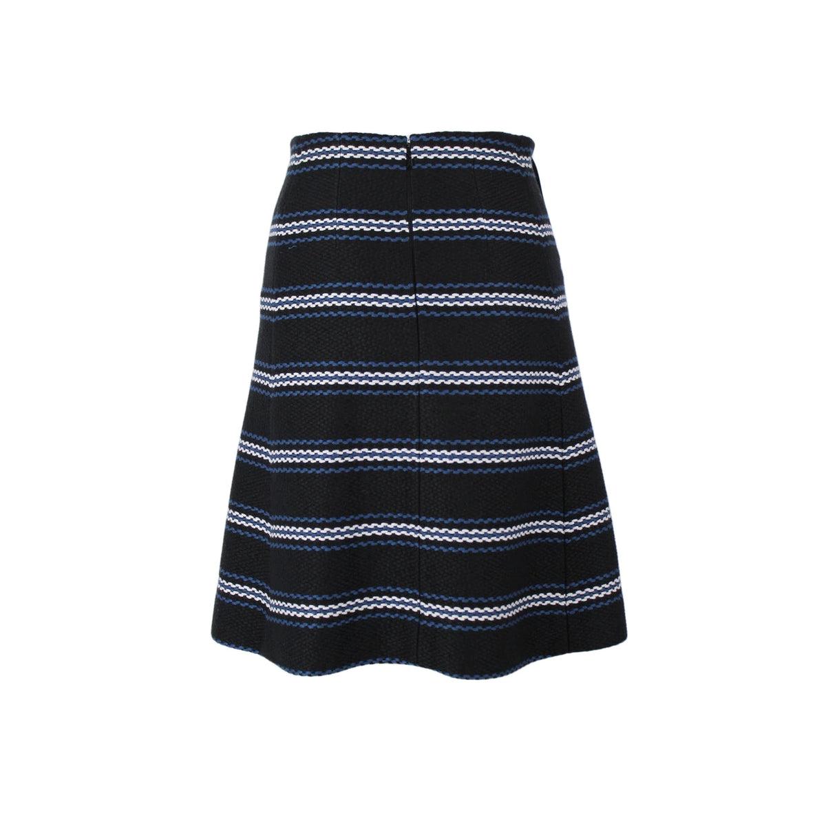 Pre-Owned CHLOE Black Woven Striped Skirt |  Size 38 FR - theREMODA