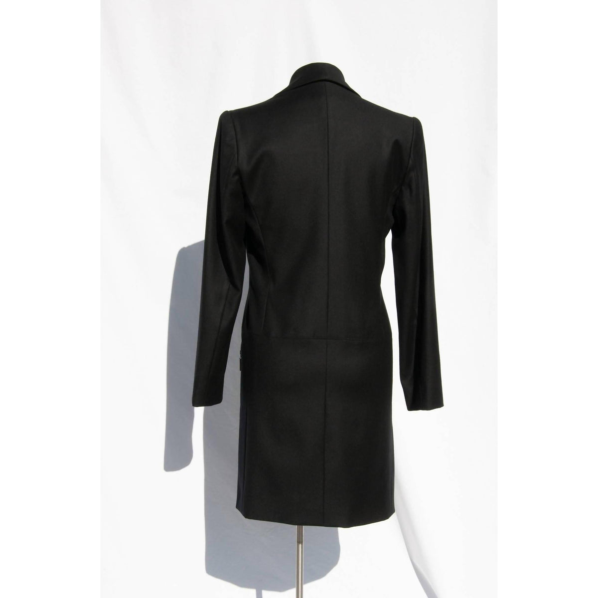 CLAUDE MONTANA Black Double-Breasted Wool Coat | FR 40 - theREMODA