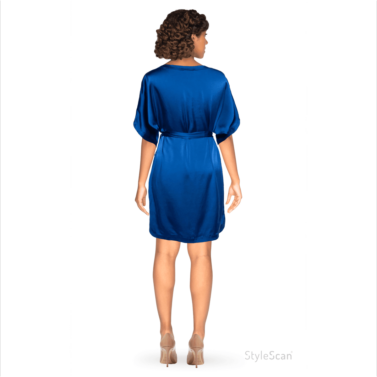DIANE VON FURSTENBURG Modern Blue Silk Draped Dress | US 6 - Medium - theREMODA