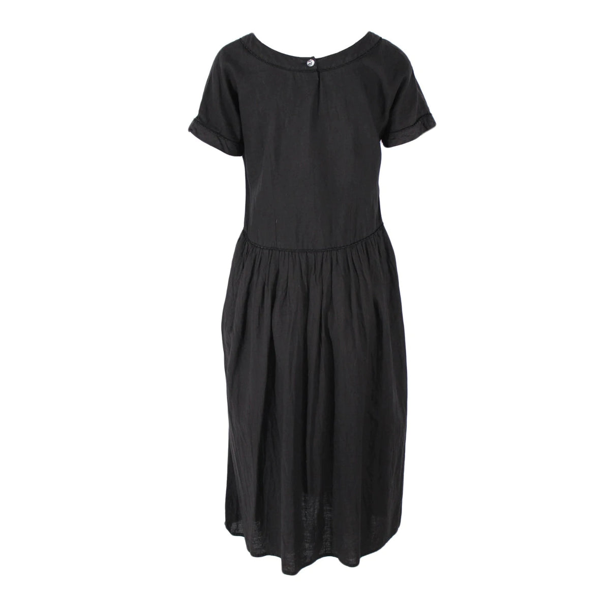 Pre-Owned SAKS FIFTH AVENUE Vintage Black Dress |  Size 6 - M/L - theREMODA