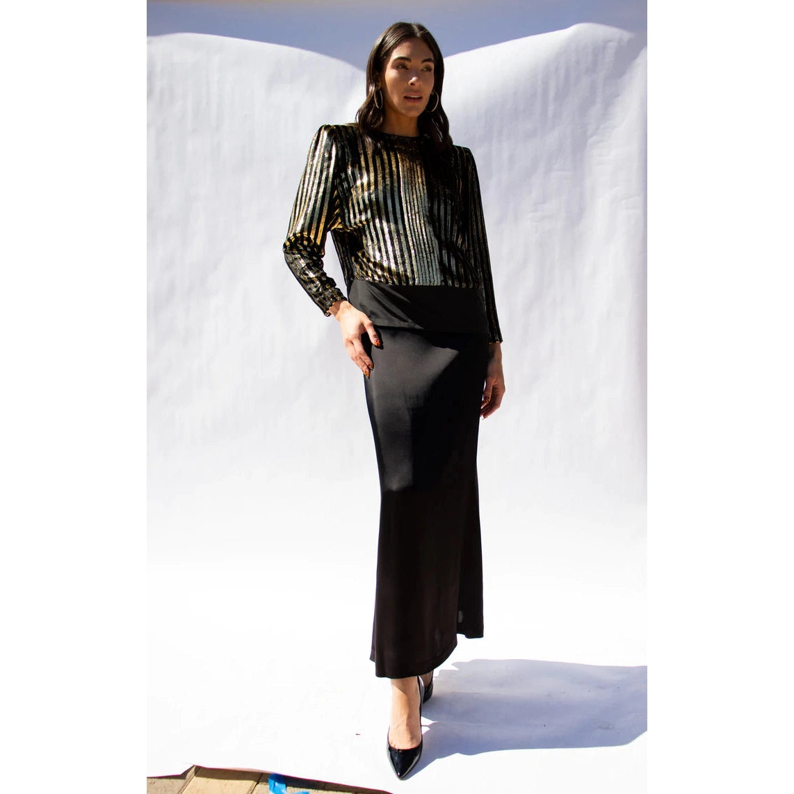 Pre-Owned JEAN PAUL GAULTIER 1990's Long Black Skirt |  Extra Small - theREMODA