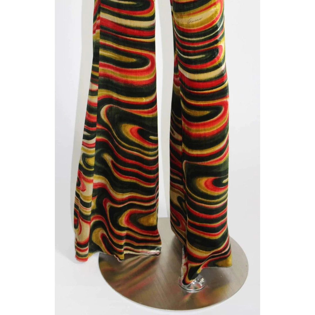 Pre-Owned Gucci 1990s by Tom Ford Runway Silk Velvet Pants - theREMODA