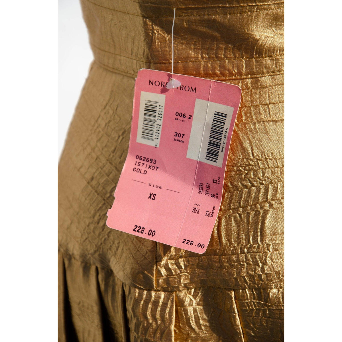 JEAN MARC Vintage Gold Pleated Skirt | Size XS-S - theREMODA