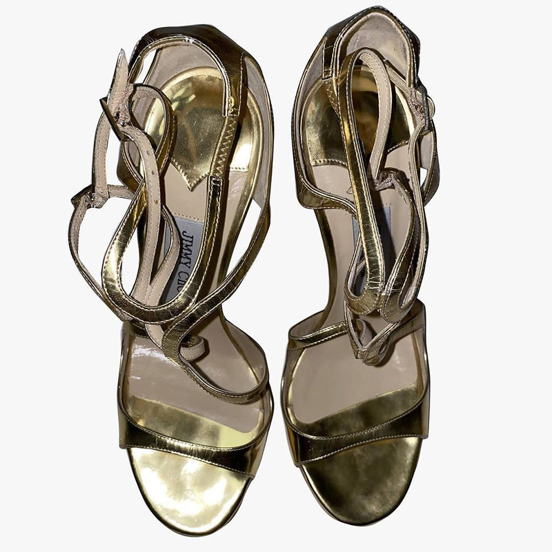 JIMMY CHOO Gold Stilettos | Size 37.5 - theREMODA