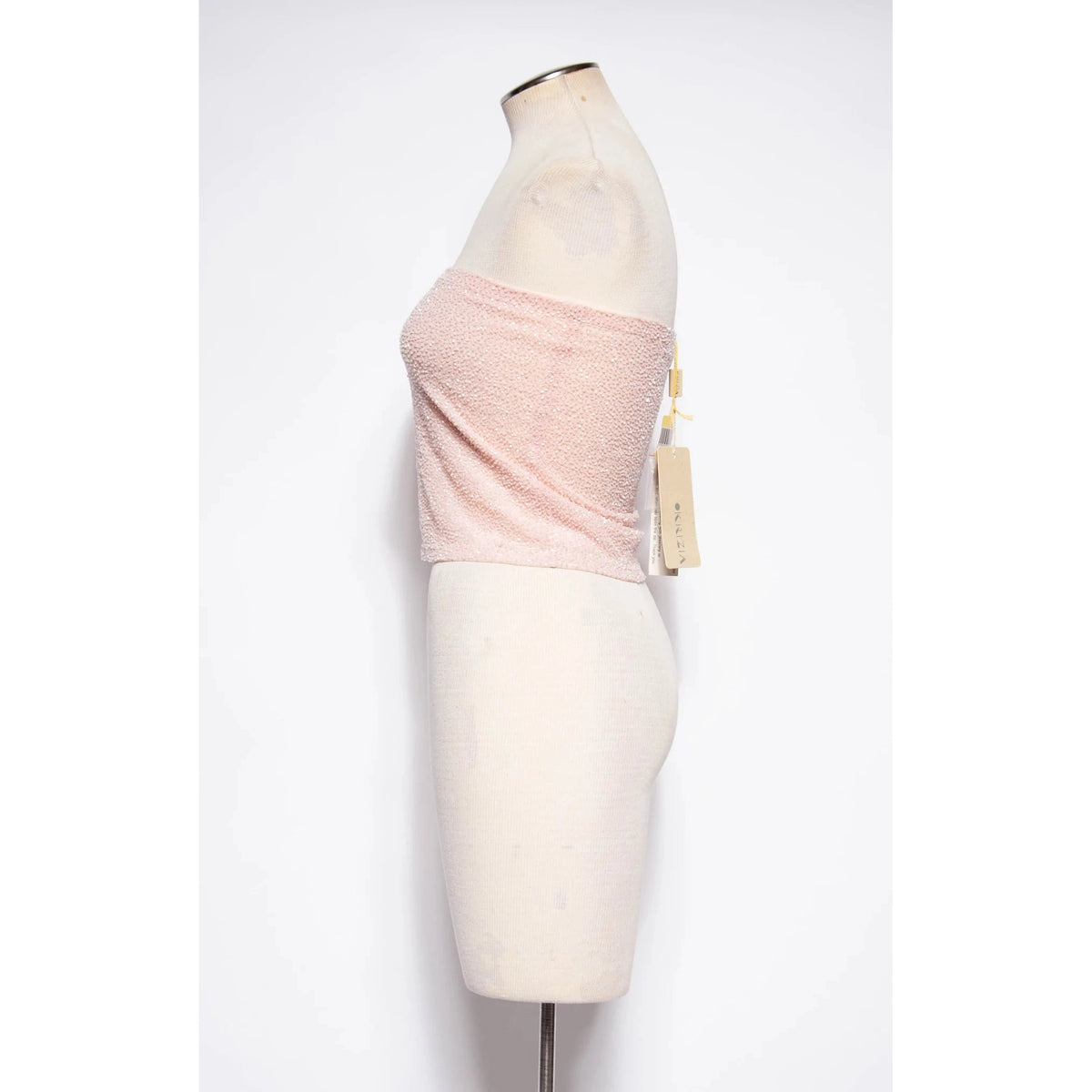 KRIZIA 90s/00 Pink Beaded Tube Top W Tags | S/M - theREMODA
