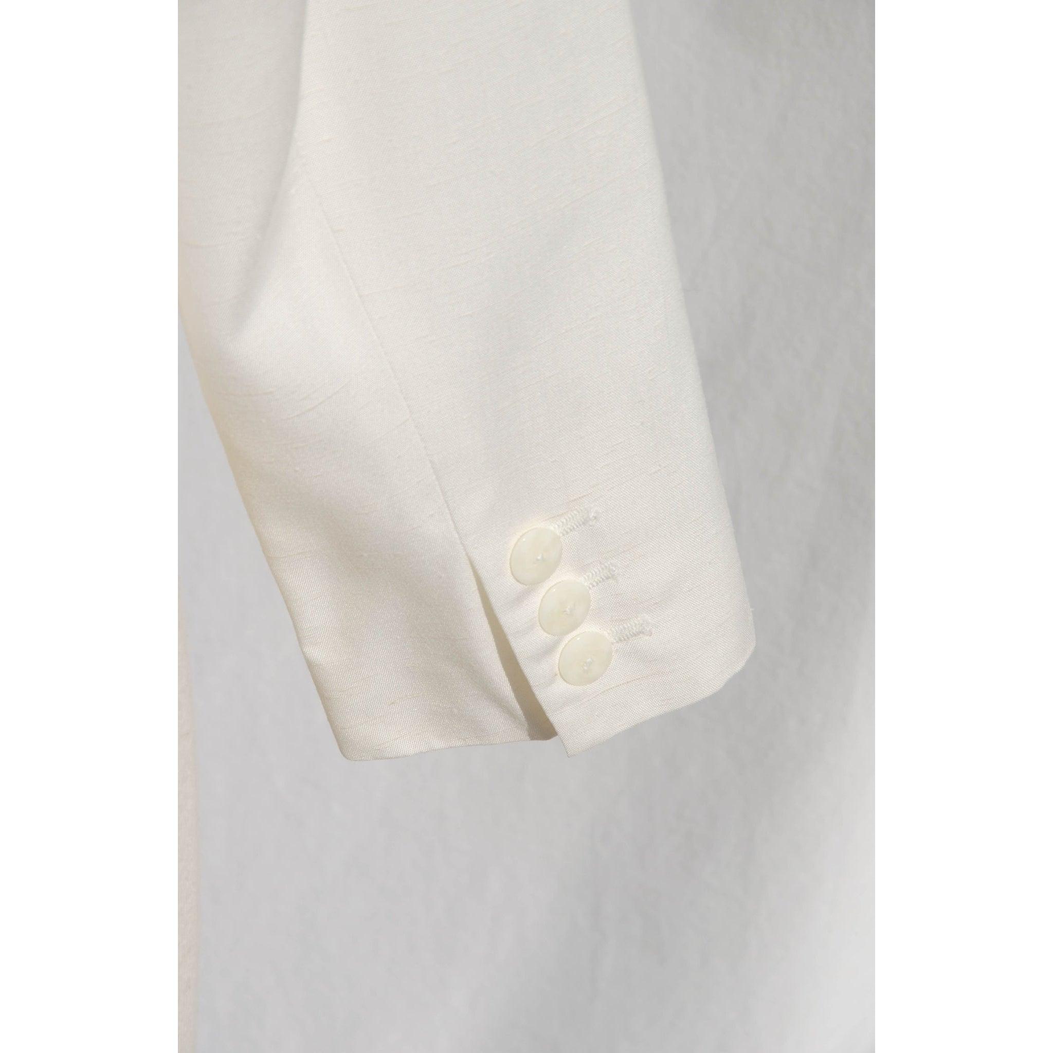 LIZ CLAIBORNE Vintage White Oversized Single Button Jacket Size 10 theREMODA