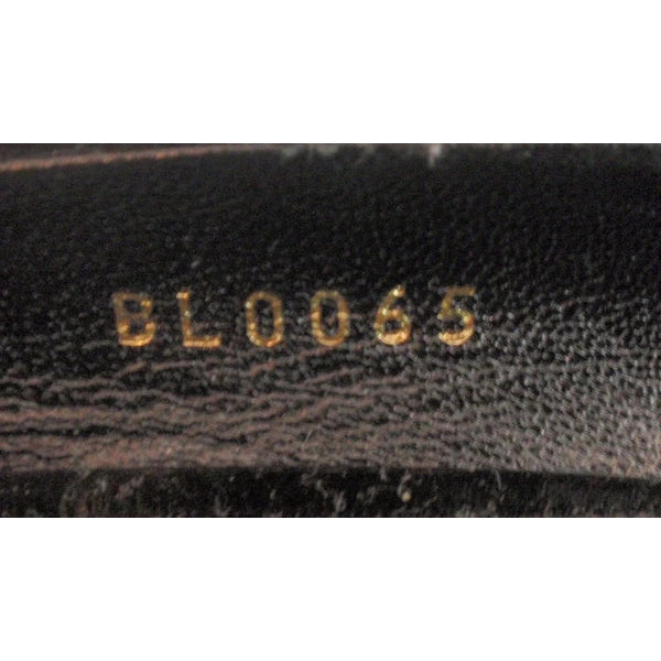 LOUIS VUITTON Slick Black Patent Leather Square Toe Cut Out Buckle