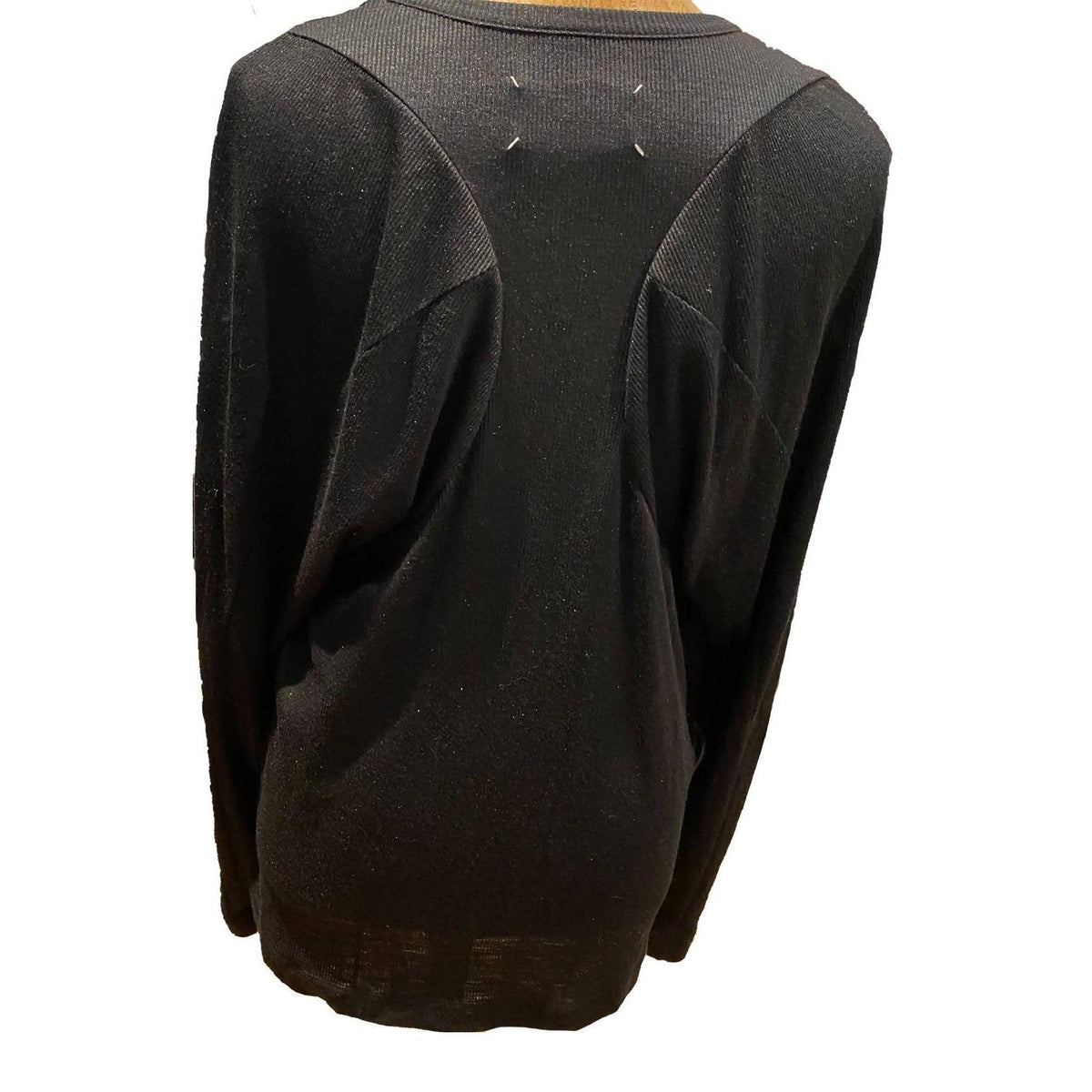MAISON MARGIELA Black V-Neck Sweater | Size S - theREMODA