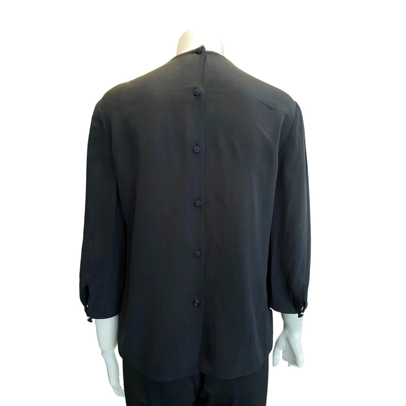 Pre-Owned PRADA Silk Back Button Blouse | XS - IT 38 - US 2 - theREMODA