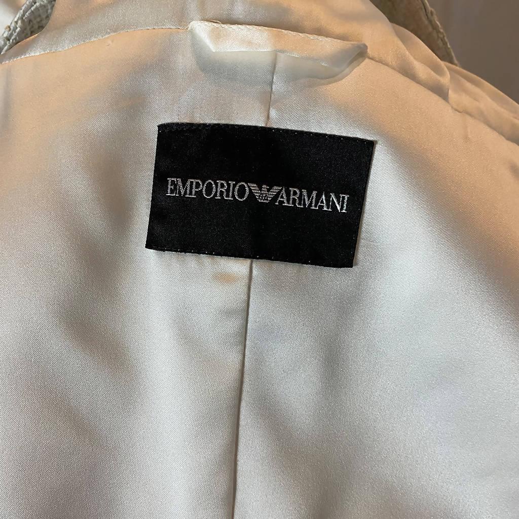Pre-love EMPORIO ARMANI Gray Ruched Collar Jacket - theREMODA