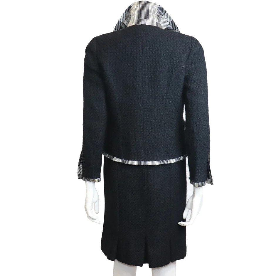 CHANEL Pre-Owned 1990s velvet skirt suit - Black