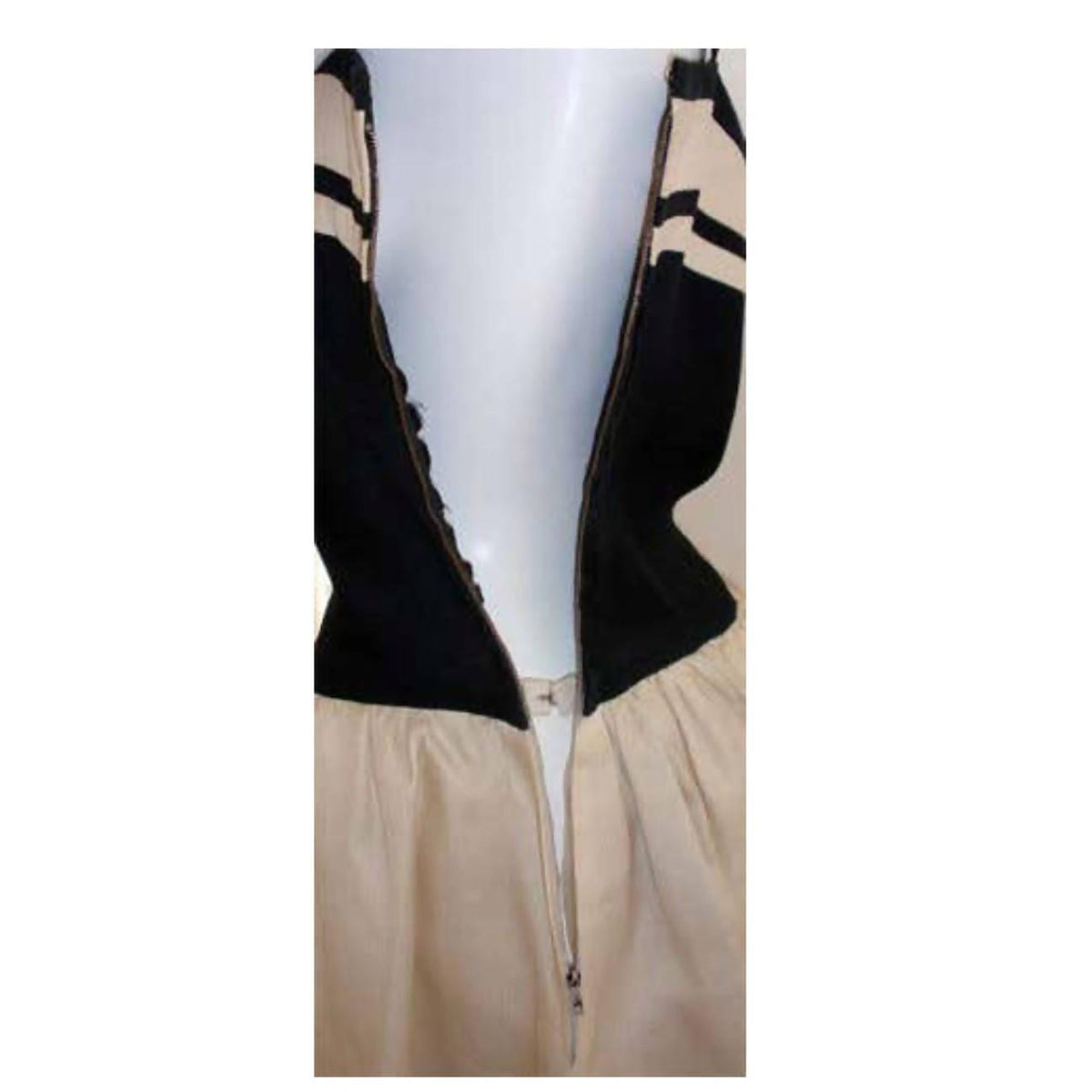 Pre-loved CHRISTIAN DIOR 1980's Haute Couture Black and White Dress | Size 26 - theREMODA