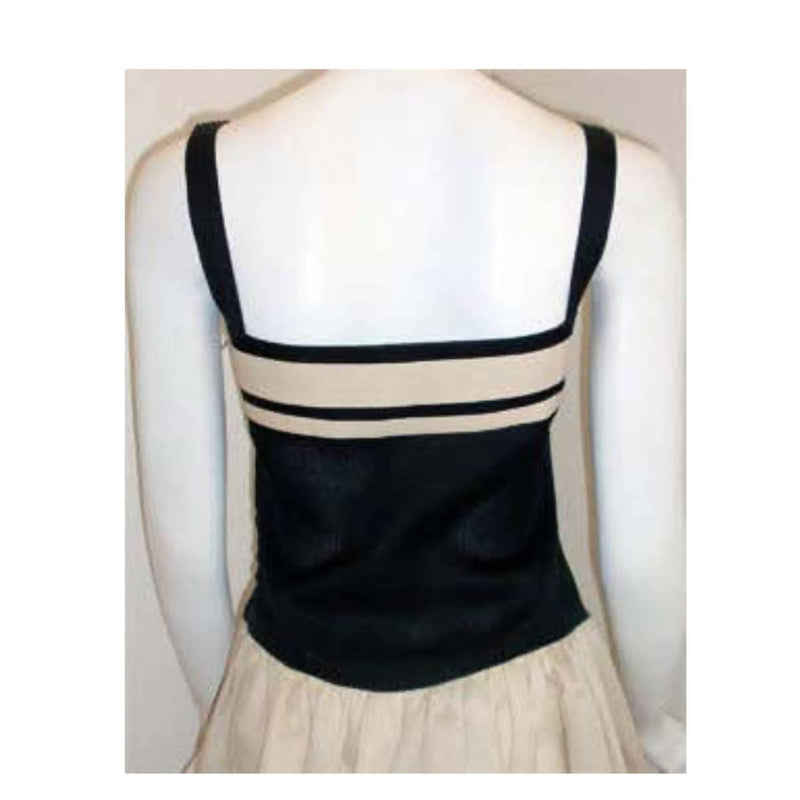 Pre-loved CHRISTIAN DIOR 1980's Haute Couture Black and White Dress | Size 26 - theREMODA