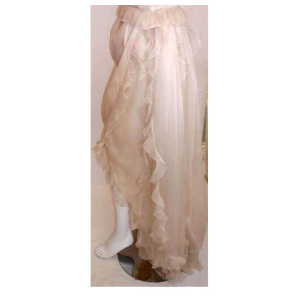 Pre-loved CHRISTIAN DIOR 1988 Cream Blouse and Skirt Set | Size 28 - theREMODA