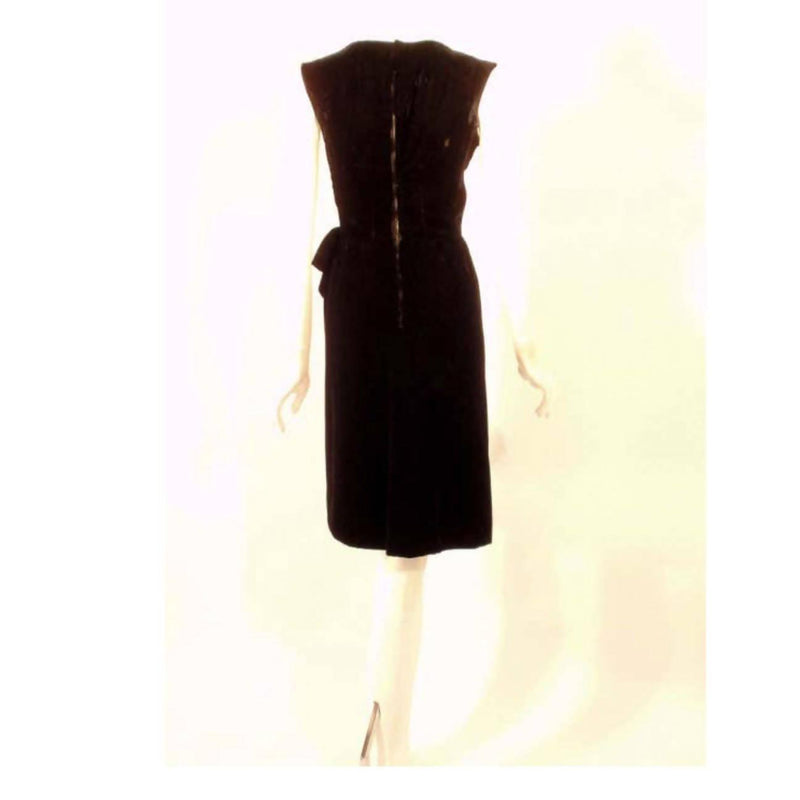Pre-loved CHRISTIAN DIOR Black Velvet Cocktail Dress | Size 28 - theREMODA