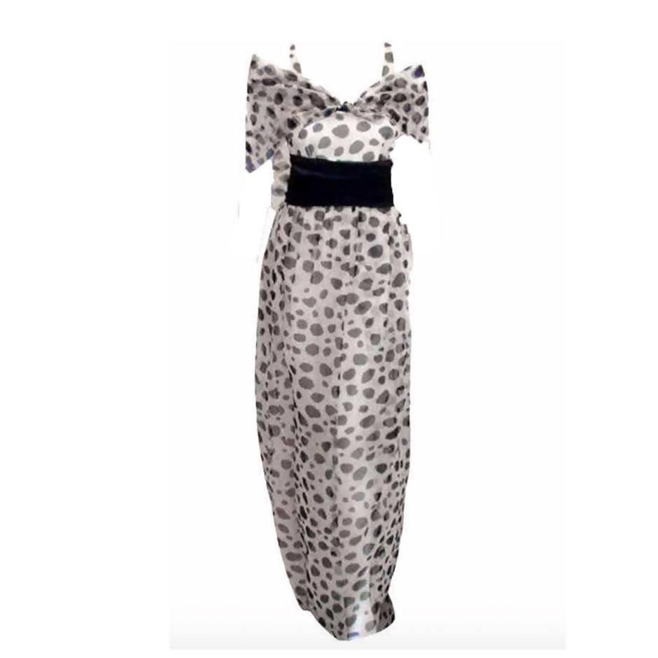 Pre-loved CHRISTIAN DIOR Chiffon Polka Dot Gown | Size 29 - theREMODA