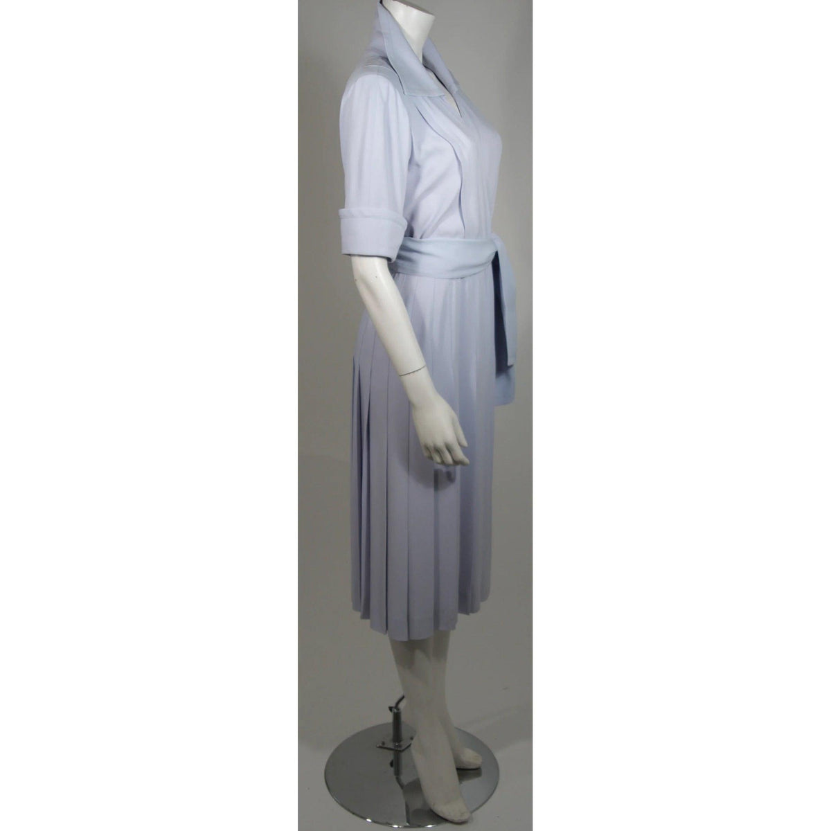 Pre-loved  YVES SAINT LAURENT Periwinkle Belted Shirt Dress - theREMODA