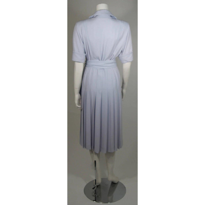 Pre-loved  YVES SAINT LAURENT Periwinkle Belted Shirt Dress - theREMODA