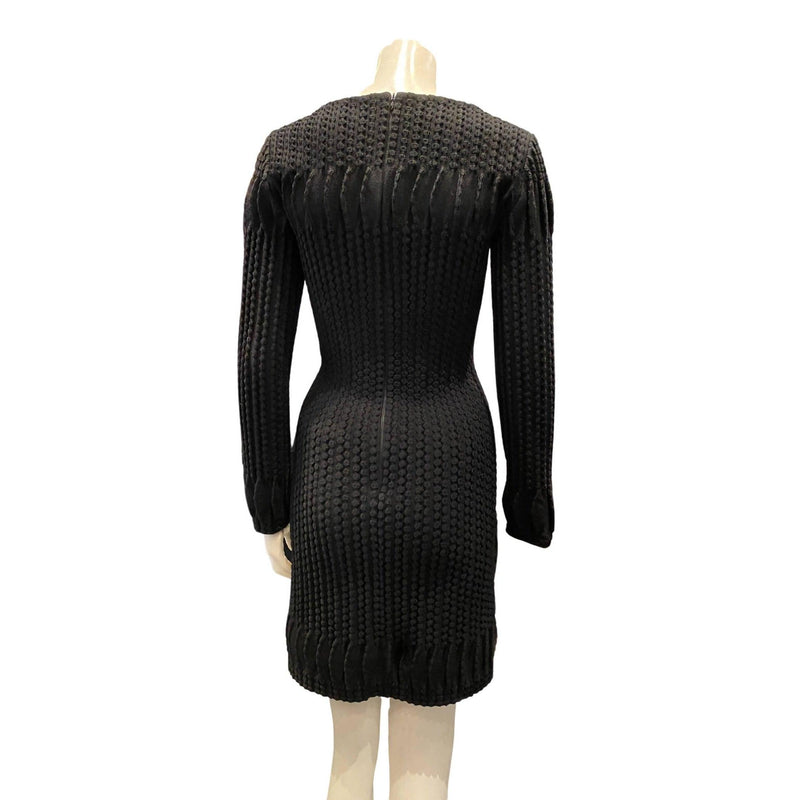 Pre-Owned ALAIA Black Knitted Wool Dress | Size M - theREMODA