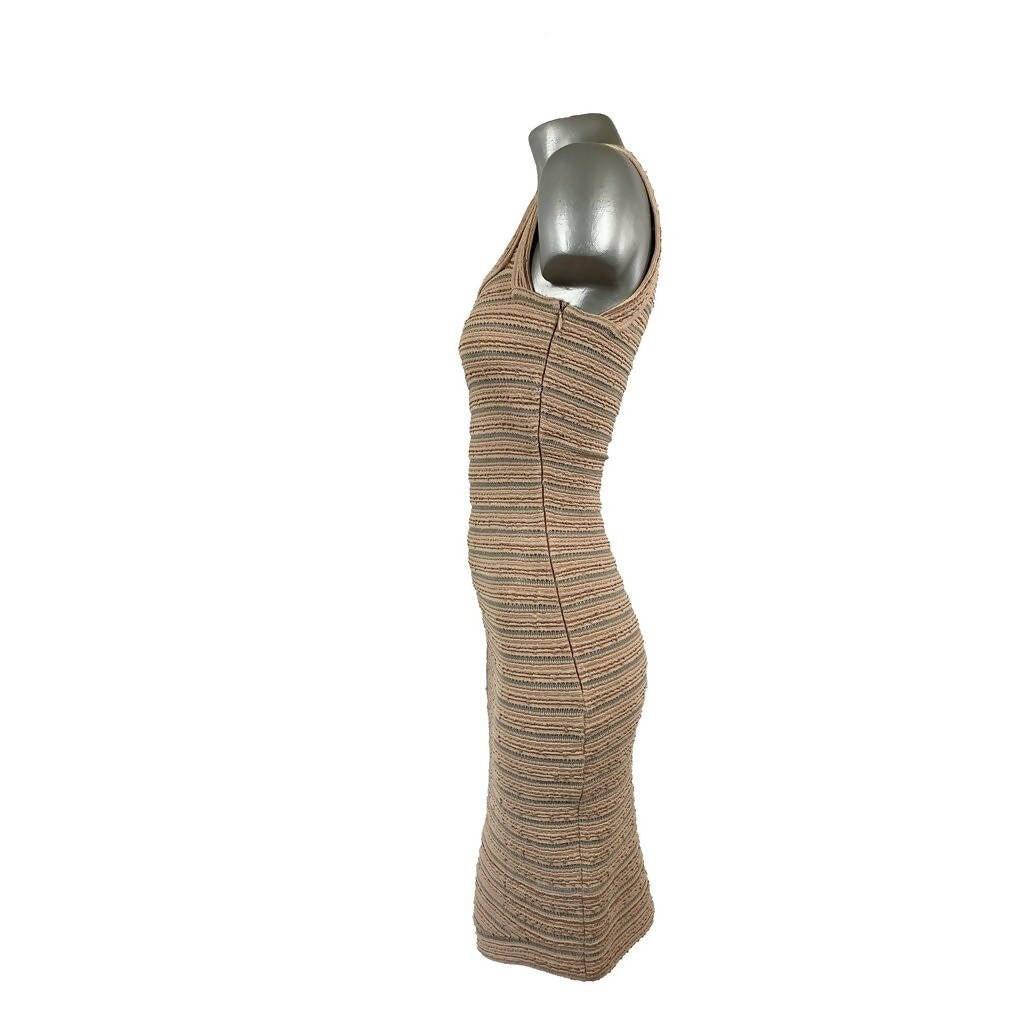 Pre-Owned ALAIA Nude Bodycon Dress | Size S - theREMODA