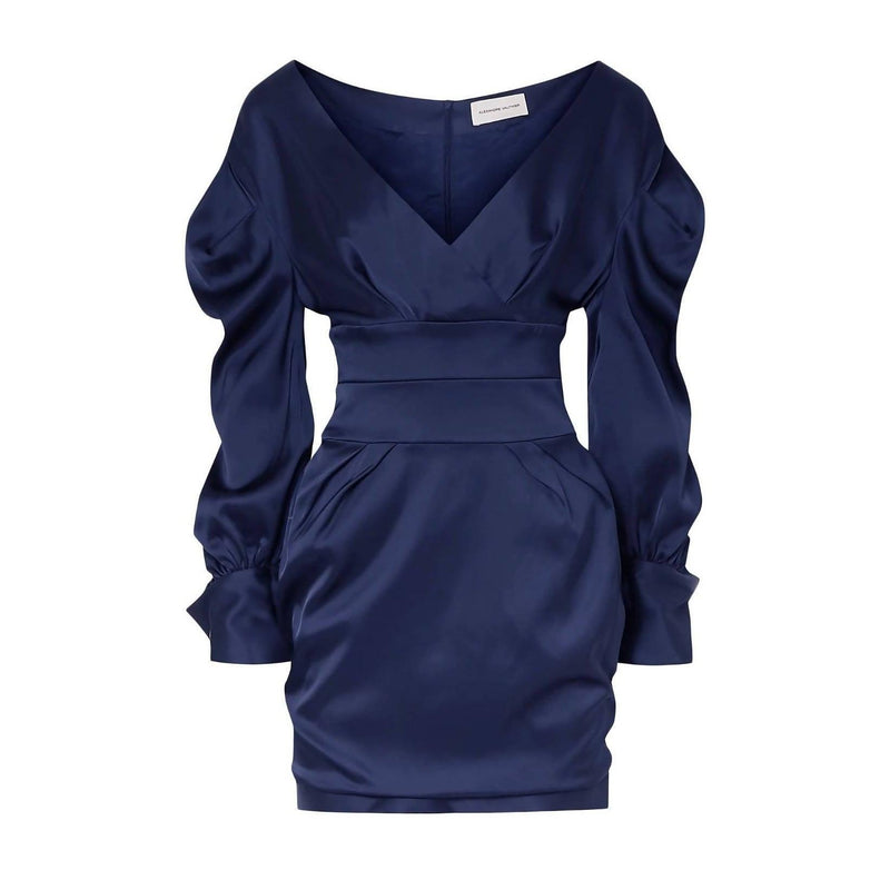Pre-Owned ALEXANDRE VAUTHIER Dark Blue Elegant Dress | Size US 6 - FR 38 - theREMODA