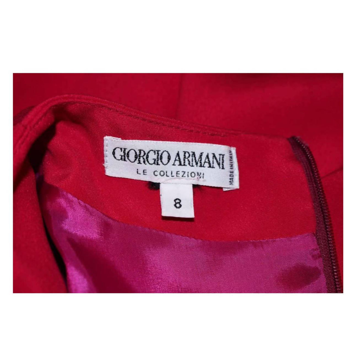 Pre-Owned ARMANI Magenta Drape Silk Dress | US 8/10 - theREMODA