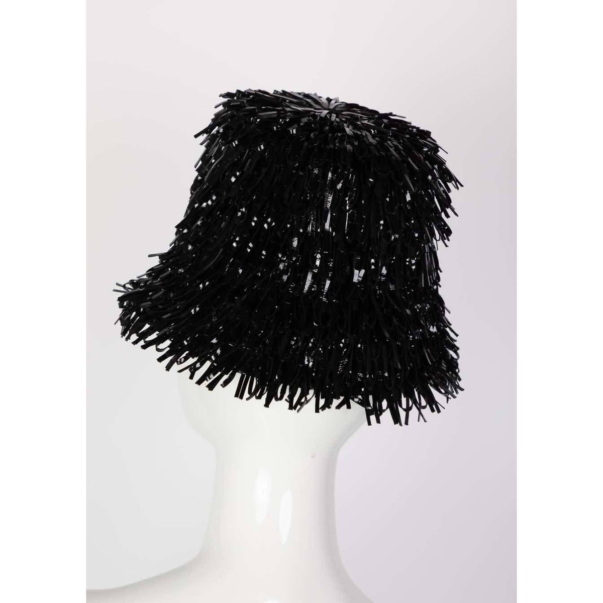 Pre-Owned BALENCIAGA Black Faux Patent Leather Hat - theREMODA