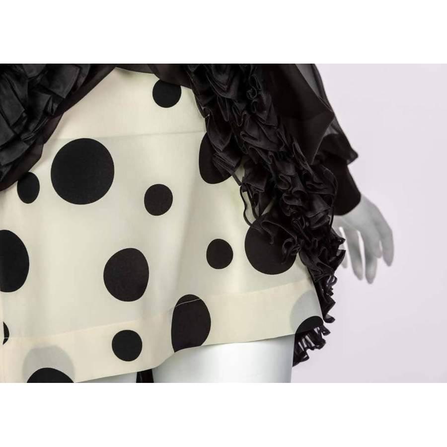 Pre-Owned BALENCIAGA Black Polka Dot Silk Dress | Size XS/S - theREMODA