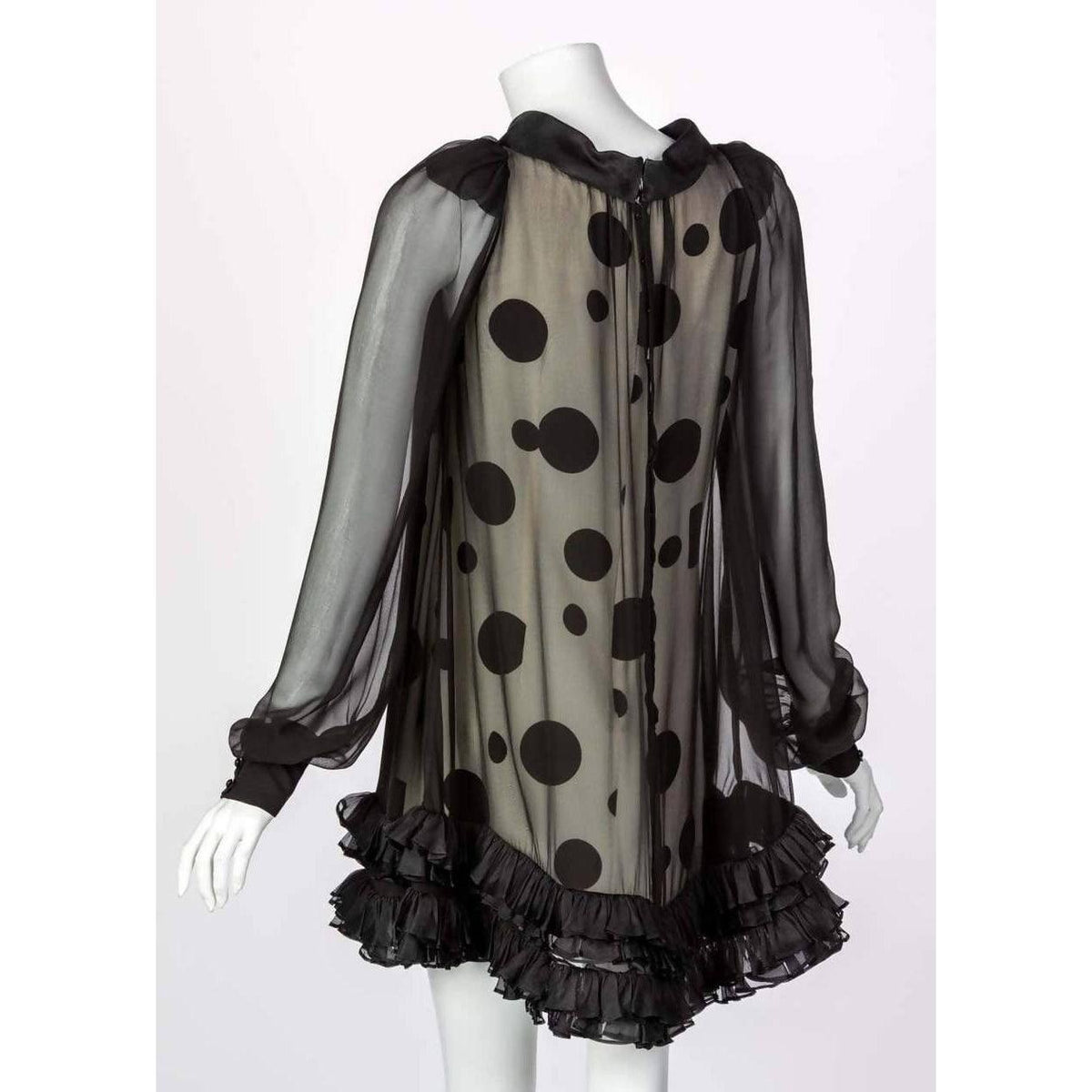BALENCIAGA Black Polka Silk Dress | – theREMODA