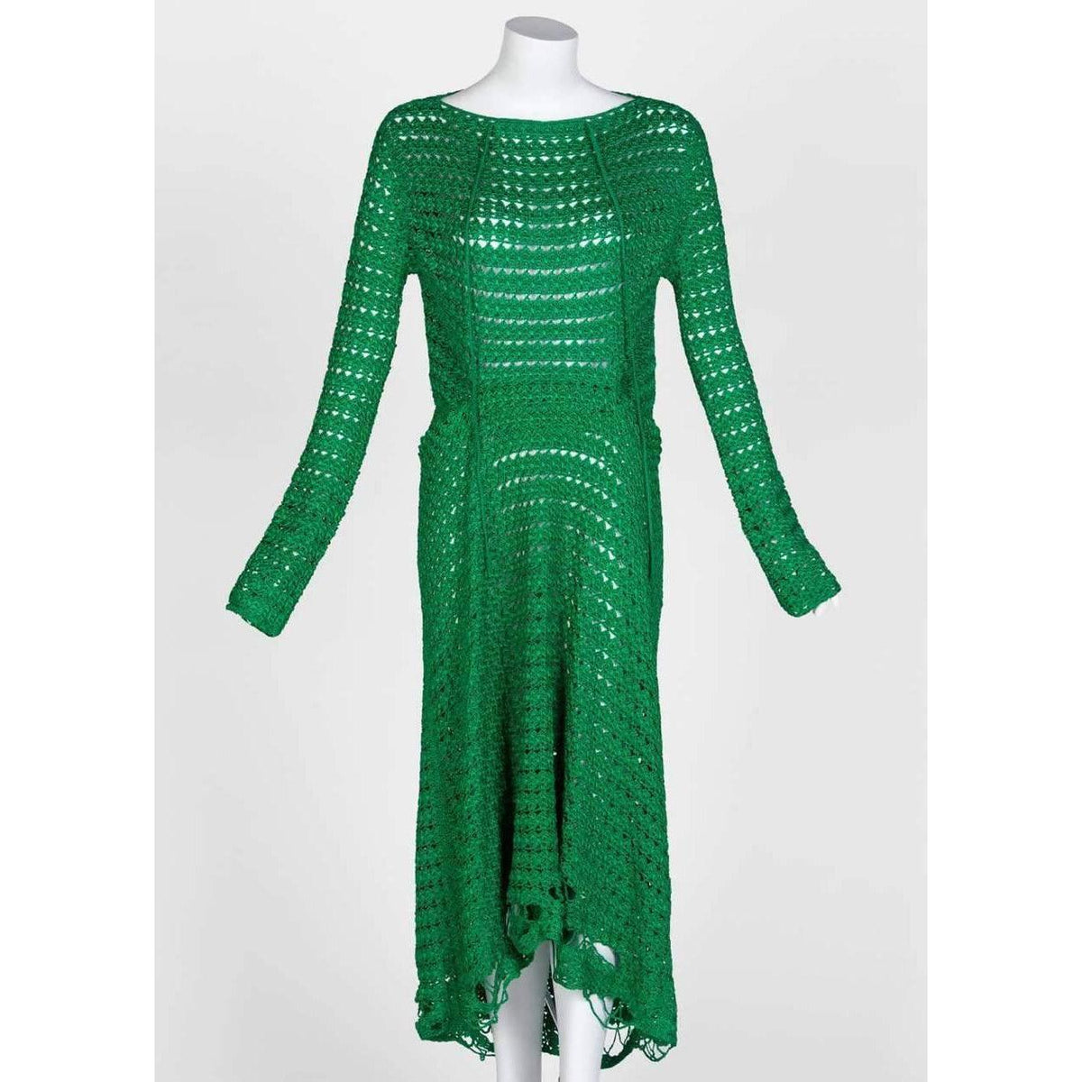Pre-Owned BALENCIAGA Green Crochet Dress | Size EU 40 - US 10 - theREMODA