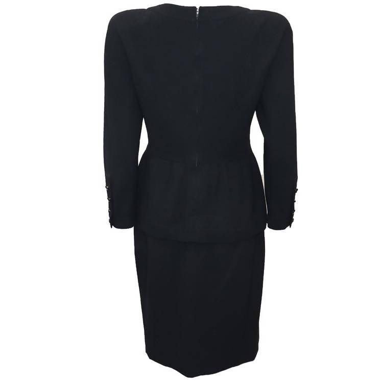 Pre-Owned CHANEL Black Two-Piece Top and Skirt Set | Size 42 - theREMODA